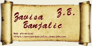 Zaviša Banjalić vizit kartica
